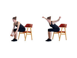 Do the exercise five times on each leg. 11 Quick Chair Exercises That Work As Well As Going To The Gym Working Mother
