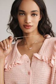 The Ainsley Ruffle-Collar Cardigan Sweater by Self Contrast: Short-Sleeve  Edition