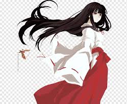 The image is png format with a clean transparent background. Kikyo Kagome Higurashi Naraku Miroku Inuyasha Danke Cg Artwork Black Hair Manga Png Pngwing
