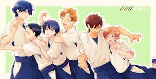 Tsurune Kazemai Koukou Kyuudou Bu Onogi Kaito Kisaragi Nanao Takehaya Seiya Anime 1080p Wallpaper Hdwallpaper Desktop Anime Fish Drawings Banana