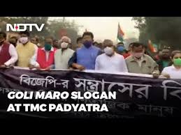 Trinamool congress supporters and workers celebrate their victory in state assembly elections in. Goli Maaro Slogan Returns This Time At Trinamool S Bengal Rally Youtube