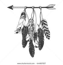 Black And White Dream Catcher Background Dreamcatcher With Arrow And Feathers Native American Indian Talisman Vector Hand Drawn Hipster Illustrati Native Tattoos Indian Feather Tattoos Arrow Tattoos
