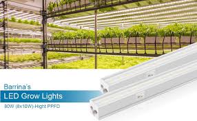 Maybe you would like to learn more about one of these? Amazon Com Barrina T5 Grow Lights Full Spectrum 2ft 80w 8 X 10w 500w Equivalent Led Grow Light Strip For Greenhouse Plant Grow Shelf Plug And Play Easy Installation Yellow 8 Pack Home Improvement