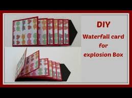 These instructions are intended for those who will be preparing packets of materials for others to make explosion box/cards. Diy How To Make Waterfall Card For Explosion Box Explosion Box Waterfall Cards Card Making