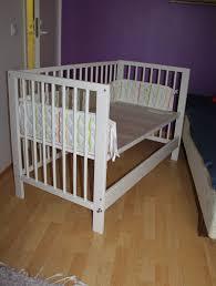 We Boughta A Ikea Gulliver Baby Crib And Some Improvements Needed To Be Made We Wanted To Have The Baby On Same Level As Our Own Be Baby Cribs Cribs Ikea