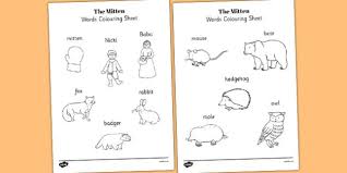 I personally created this audiobook for a college course in order to use it in my future classrooms. The Mitten Words Coloring Sheet Teacher Made