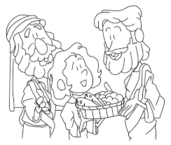 The little boy with his basket is the shining supporting character in this story that the children can relate to. Jesus Feeds 5 000 Coloring Page Ministry To Children