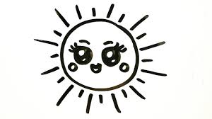 How To Draw A Cute Sun Easy Drawing On A Whiteboard In 2020 Cute Easy Drawings Easy Drawings Cute Sun