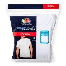 Fruit Of The Loom Men S 5pk Beyond Soft Crew Neck T Shirts White Target Fruit Of The Loom Men Neck T Shirt
