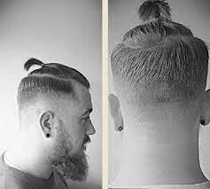 Top Knot Men Haircut Google Search Man Bun Hairstyles Short Ponytail Faded Hair