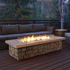 Hence, you will have a smokeless and romantic bonfire atmosphere. Outdoor Gas Fire Pit On Deck Novocom Top