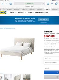 From clothes organizers to small space solutions to large closet systems, we've got tons of options that are sure to fit your style. Queen Ikea Snefjord Platform Bed Slipcovered Frame Machine Wash Classifieds For Jobs Rentals Cars Furniture And Free Stuff