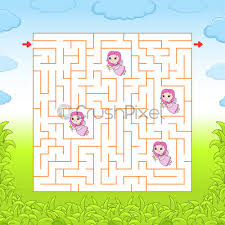 Four leaft clover maze, horseshoe and rainbow maze, pot of gold, leprechaun top hat and more! Square Maze Game For Kids Puzzle For Children Labyrinth Conundrum Stock Vector Crushpixel