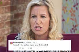 She was a contestant on the third series of the apprentice in 2007, and following further appearances in the media, she became a columnist for british national newspapers. Katie Hopkins Slammed For Linking Children S Names To Disabilities Hannah Is The Perfect Name For A Dyslexic Kid Mirror Online