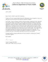 Find information and services to help you and help others. Letter From California State Public Health Officer Amador County