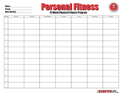Discuss the plan with your family. 12 Week Physical Fitness Program Scouterlife