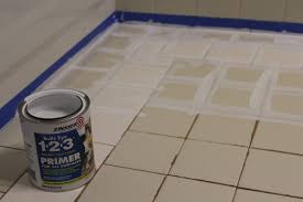 Two coats will usually be required, but if you are painting over a dark coloured or patterned tile you may require more. Black White Stenciled Bathroom Floor