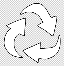 Here's the familiar recycling logo or symbol for the kids to print and colour in. Recycling Symbol Paper Recycling Bin Recycling Codes Recycling Coloring Pages Angle White Face Png Klipartz