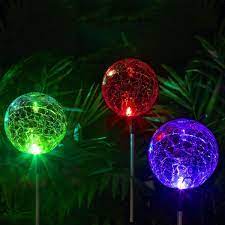 Ships free orders over $39. Solpex Solar Globe Lights Outdoor Cracked Glass Ball Dual Led Garden Lights Color Changing Outdoor Landscape Garden Light Decoration Garden Decor Amazon Com
