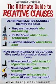 They function rather like adjectives, and are found as postmodifiers in a noun phrase. Relative Clauses The Ultimate Guide The English Bureau