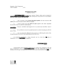 Check spelling or type a new query. Affidavit Of Loss Sss Id Sample Affidavit Identity Document