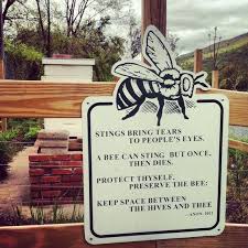 Bee Sign I Need At My Farm Marble Gardens Raisingbees Bee Sign Bee Backyard Bee