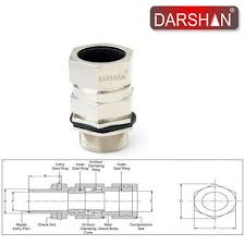 double compression brass cable gland