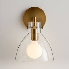 Dakota Brass Sconce Bathroom Vanity