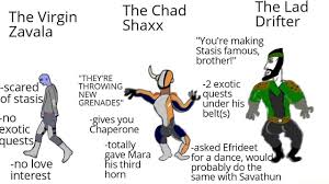 Thulani dlomo / da requests answers on whereabouts. The Virgin The Chad Shaxx The Lad Drifter Drifter Zavala Shaxx You Re Making Stasis Famous Brother They Re Scared Throwing 2 Exotic New Uests Of Stasi Grenades Under His No Gives You Exotic