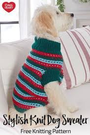Stylish Knit Dog Sweater Free Knit Pattern In With Love Yarn Remember Your Best M Dog Sweater Crochet Pattern Dog Sweater Pattern Knitted Dog Sweater Pattern