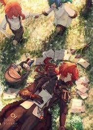 coat, diluc (genshin impact), on back, open mouth, dark-skinned male -  Anime R34