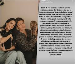 Jun 10, 2021 · è ufficiale: Paola Di Benedetto E Federico Rossi E Rottura L Annuncio Social Nessun Tradimento