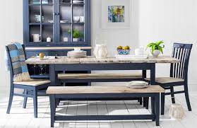 Dining sets dining tables dining chairs & benches bar & counter stools cabinets & storage bars & carts. Florence Wooden Table Bench Navy Blue Kitchen Dining Room Bench With Wooden Seat 5060346454955 Ebay
