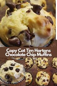 Copycat Tim Hortons Chocolate Chip Muffins Canadian Budget Binder Recipe Chocolate Chip Muffins Chocolate Chip Muffins Easy Chocolate Chip Recipes
