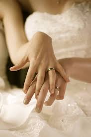 I Love This Picture Of Two Brides Showing Off Their Matching Wedding Rings For A Lesbian Wedding Lesbian Bride Lesbian Wedding Photos Lesbian Wedding