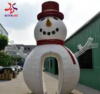 Waterproof Customized Outdoor Lighting Giant LED Arch Snowman Motif Light