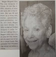 Remembering Margaret Alice Zaragoza Roa, a beloved member of the Colusa  County community