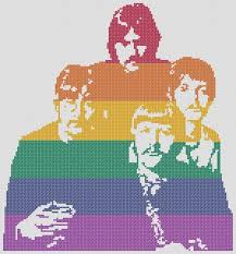 A set of 18 folk art style christmas heart cross stitch designs. The Beatles Colourful Pdf Cross Stitch Pattern 2 50 Via Etsy Point De Croix Broderie Croix