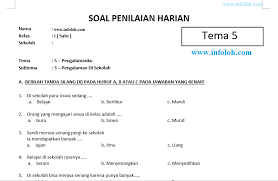 Soal Tematik Kelas 1 Sd Tema 5 Pengalamanku Subtema 3 Kurikulum 2013 Pengalaman Di Sekolah Dan Kunci Jawaban Infoloh Com