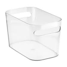 The plastic apple bins have features that enhance convenience. Interdesign 10 In X 6 In X 6 In Una Bin In Clear 93020 The Home Depot