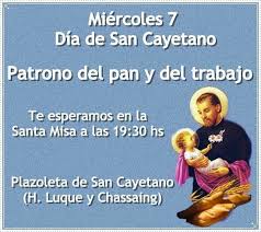 La historia también cuenta que un campesino le pidió agua en época de sequía y a los tres días llovió tanto que la ciudad se inundó (na). Este Miercoles Es El Dia De San Cayetano El Nacional De Matanza