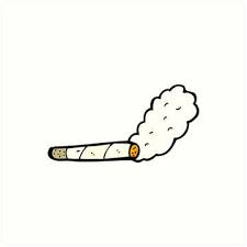 Cartoon weed cigarette with smoke vector. Pin On Naklejki
