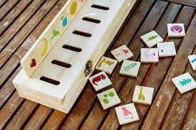 wooden game to match drawings used in educational alternative pedagogies such as the montessori method alphabet worksheets free wooden games match drawing