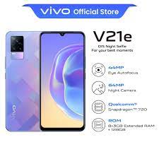 The smartphone is pack with 8 gb ram while the internal storage is 128 gb. New Vivo V21e Smartphone 8gb 128gb 6 44 Amoled 4 000mah 33w Flashcharge Ois Night Selfie Shopee Malaysia