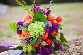 Sgs audited suppliers · quality china products Bridal Bouquet Green Orange Purple Yellow Scabiosa Craspedia Tulips Cherry Cordial Greeny Hydrangea Purple Stock Grevillea Bale Of Hay Rustic Outdoor Wedding Outdoor Reception