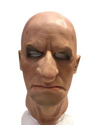 Walter Grey Foam Latex Mask Rubber Masks Mens Old Man Fancy Dress Accessory 