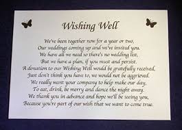 Sample Wedding Invitation Monetary Request Google Search Wishing Well Poems Wishing Well Wedding Wedding Cash Gift