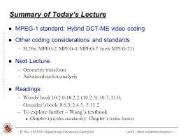 M Wu Enee631 Digital Image Processing Spring 09 More On Motion Analysis Spring 09 Instructor Min Wu Electrical And Computer Engineering Department Ppt Download