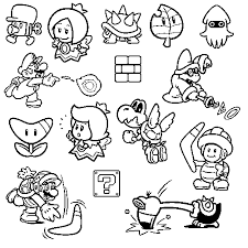Cool mario bros coloring pages to print of mario galaxy 2, luigi, yoshi, bowser, wario. Supper Mario Broth All The Stamps From Super Mario 3d World