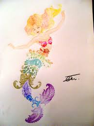 Rainbow Mermaid By Nienorgreenfield On Deviantart Mermaid Art Watercolor Mermaid Rainbow Mermaid